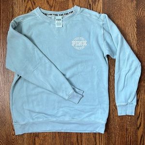 Women’s PINK Victoria Secret Light Blue Pullover Long Sleeve Shirt - Size XS